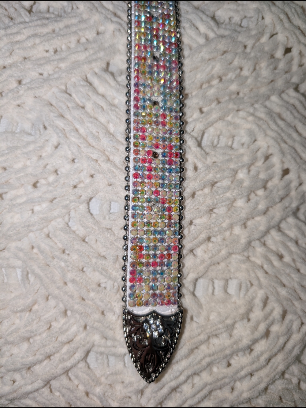 LG Multicolor Rhinestone Western-Style Girl's Belt - Picture 3 of 7